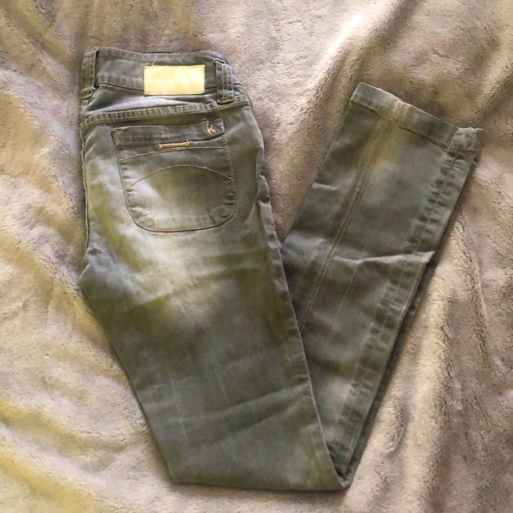 Kitson Straight Leg Grey Denim Jeans